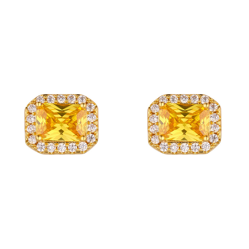 Horizontal Yellow Earrings