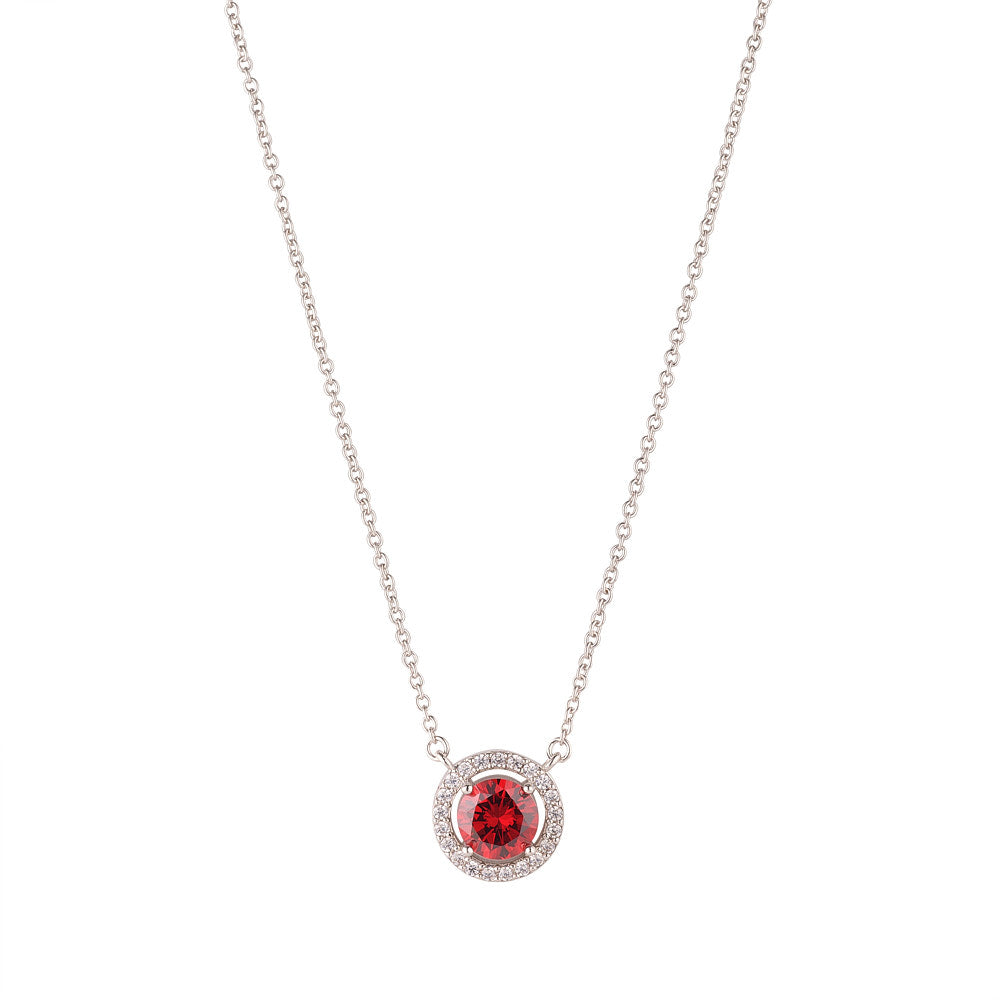 Round Garnet Necklace