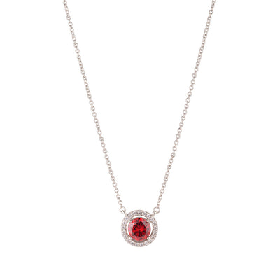 Round Garnet Necklace