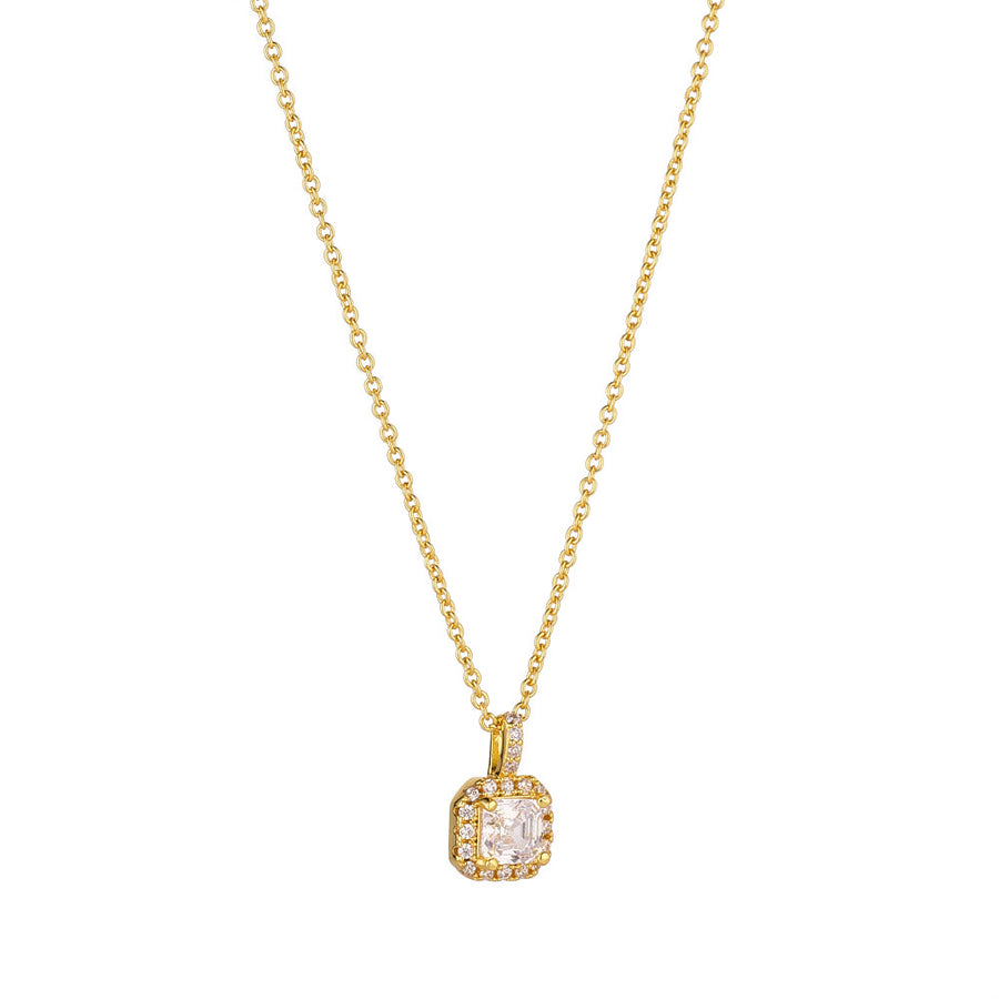 Princess Cut White Pendant