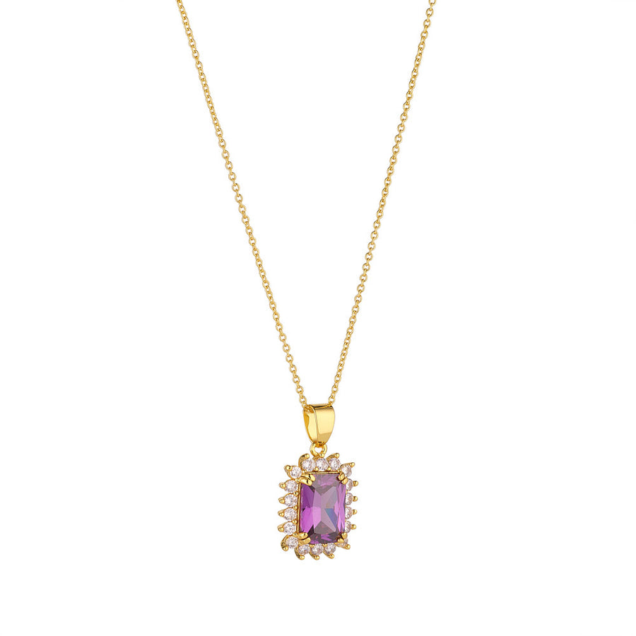 Necklace Gold Amethyst