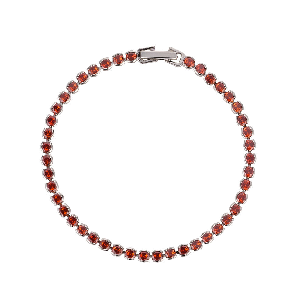 Dakota Garnet Tennis Bracelet