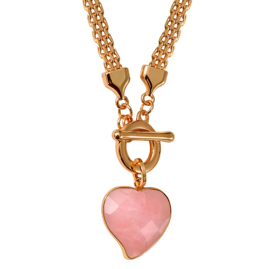 Rose Quartz Gold Necklace