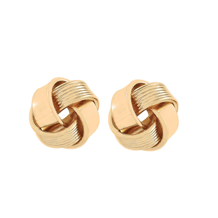 Russian Knot Gold Earrings