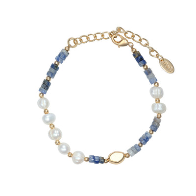 Lapis & Freshwater Pearl Bracelet