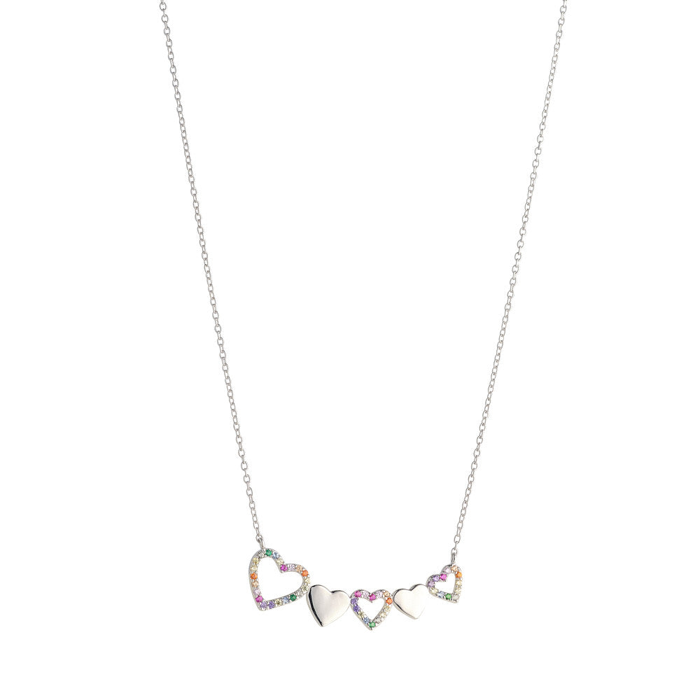 Multi Coloured Heart Necklace