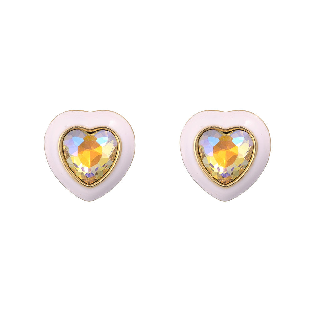Pink Enamel Studs