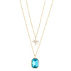 Aqua & Crystal Star Necklace