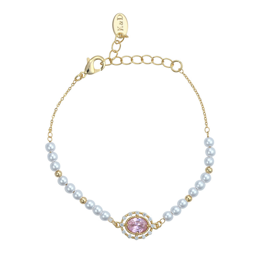 Vintage Pink Crystal Bracelet