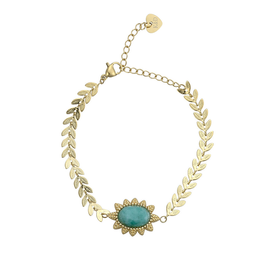 Semi Precious Amazon Stone Bracelet