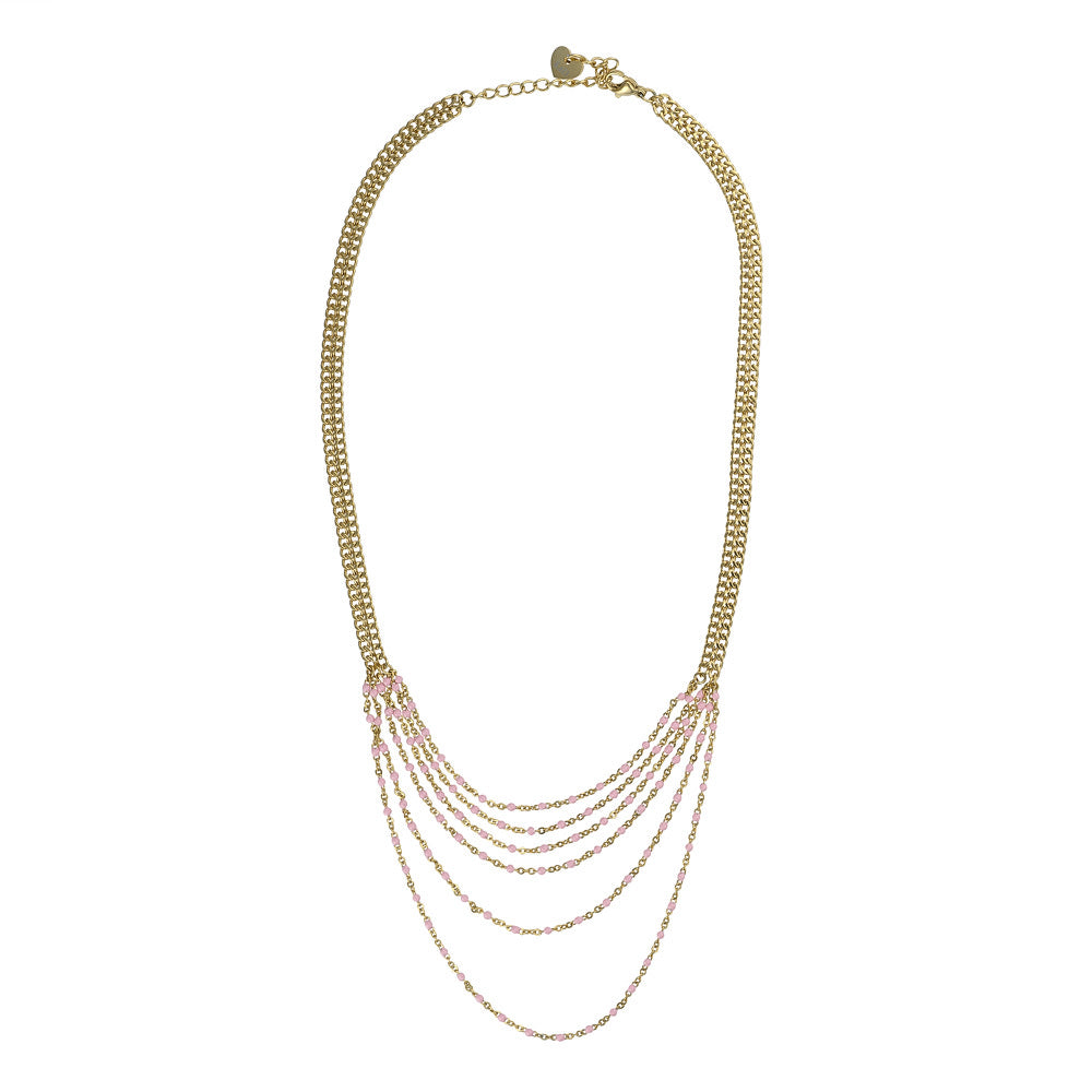 Rayna Pink Jade Necklace