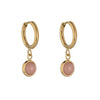 Pink Jade Hoop Earrings