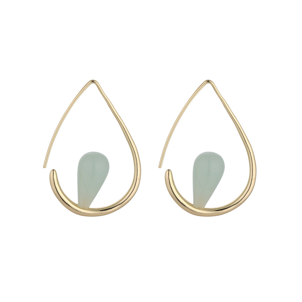 Gia Amazon Stone Hoops