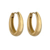 Elegant Oval Hoop Earrings