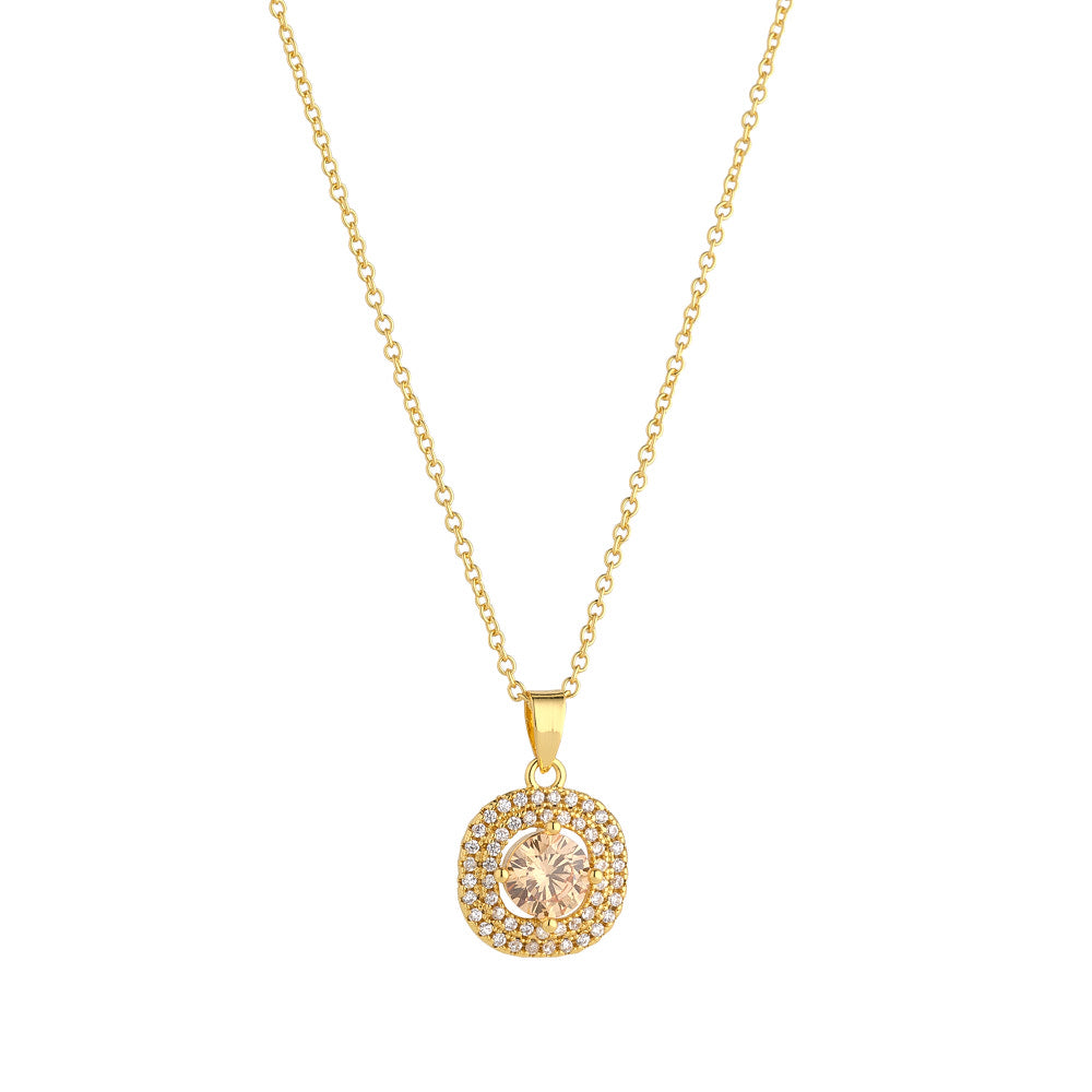 Ivanna Champagne CZ Necklac