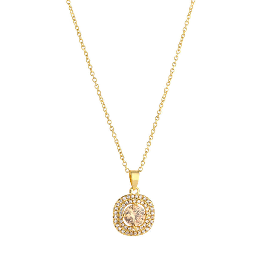 Ivanna Champagne CZ Necklac