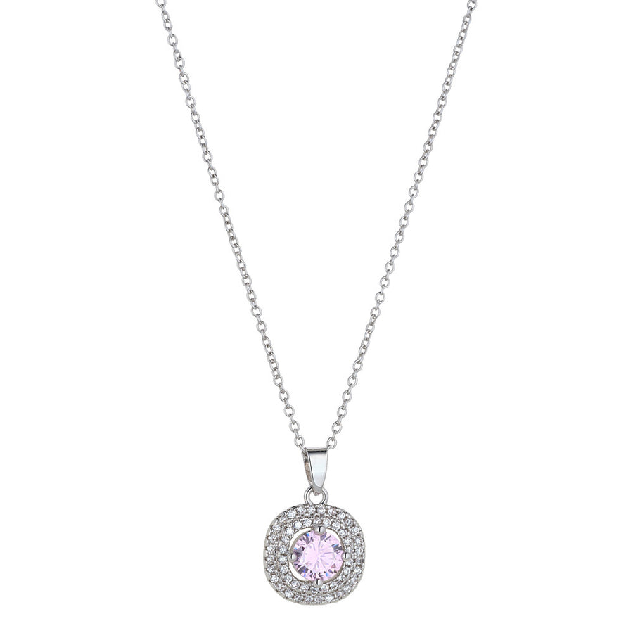 Ivanna Pink CZ Necklace