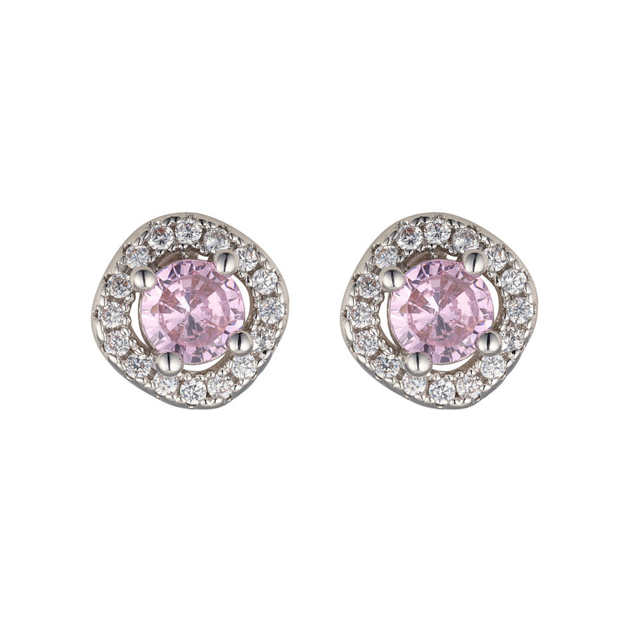 Ivanna Pink CZ Earrings