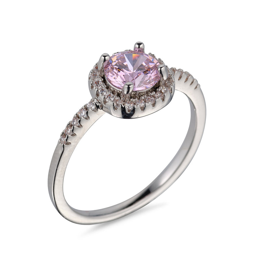 Ivanna Pink CZ Ring #8