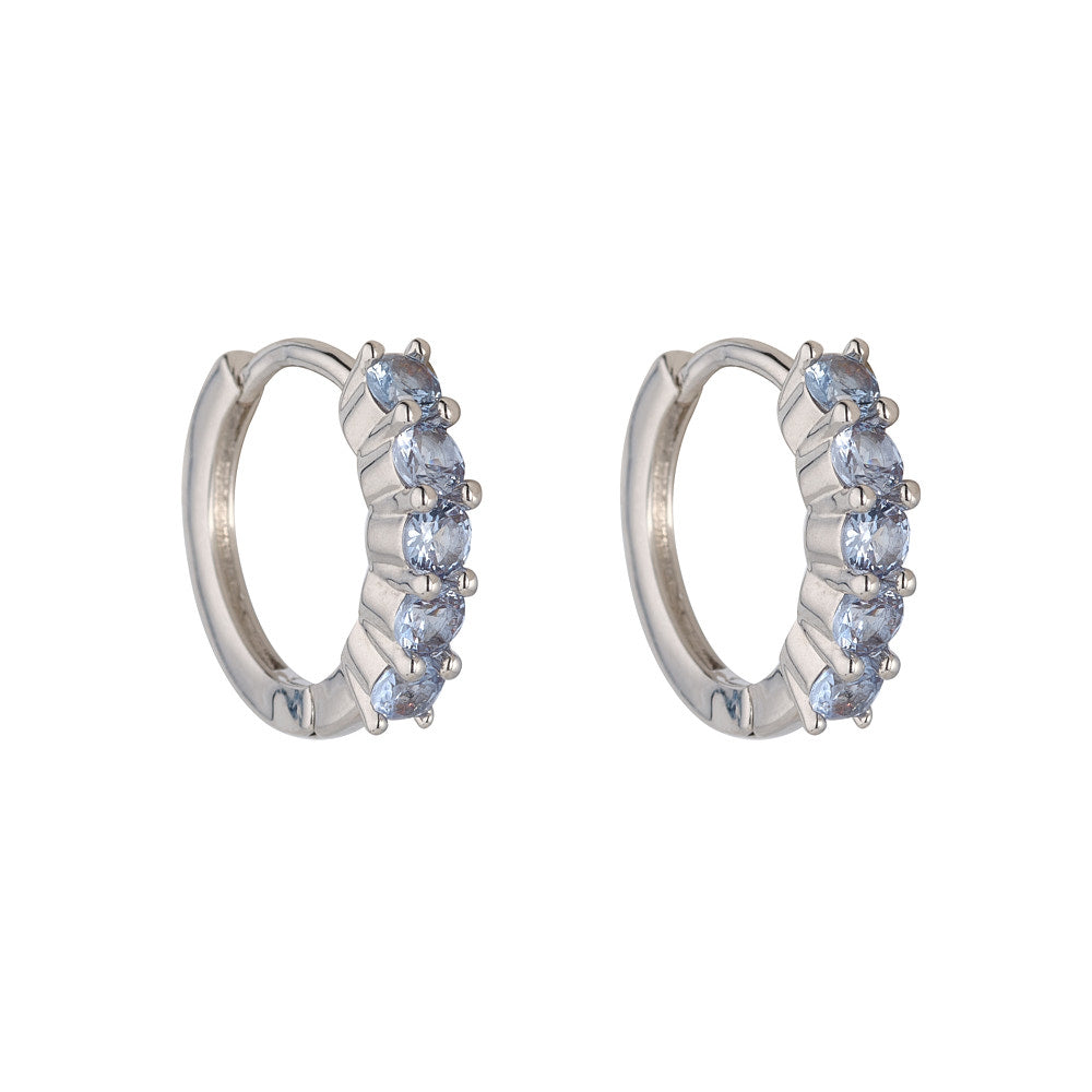 Emmie Light Blue Crystal Earrings