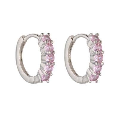 Emmie Pink CZ Earrings