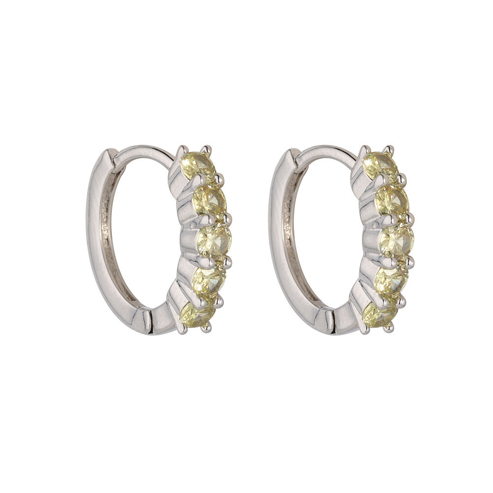 Emmie Apple Green CZ Earrings