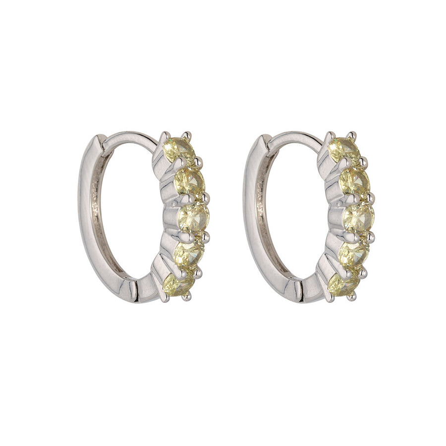 Emmie Apple Green CZ Earrings