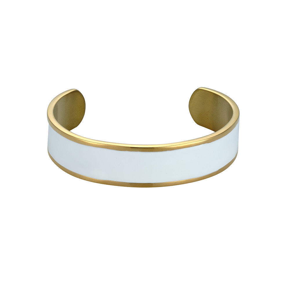 White Enamel Bangle