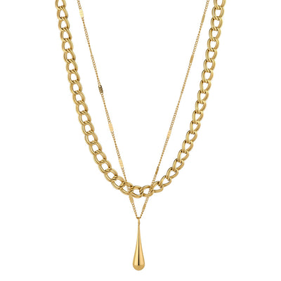 Layered Curb Chain Necklace