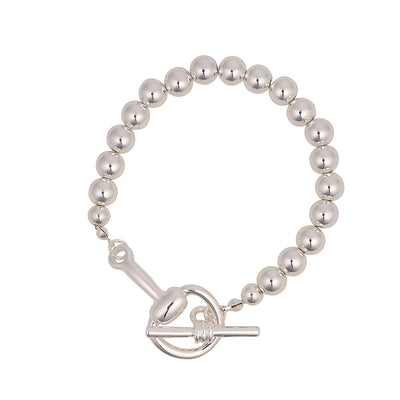 Ring & Toggle Silver Bracelet