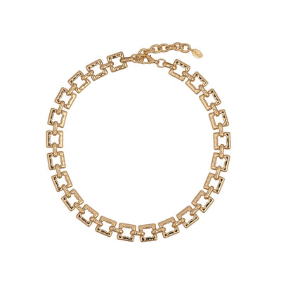 Square Link Gold Necklace