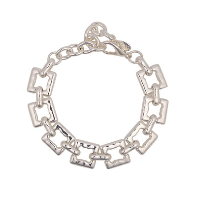 Square Link Silver Bracelet