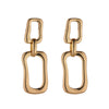 Elongated Gold Link Earrings