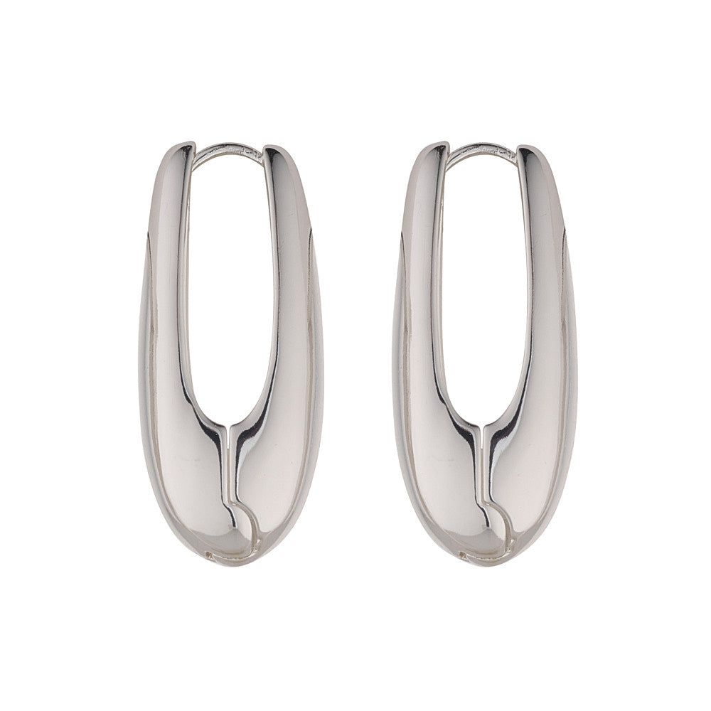 Chunky Silver Teardrop Earrings