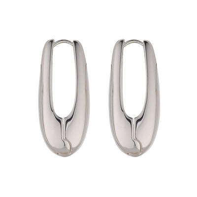 Chunky Silver Teardrop Earrings