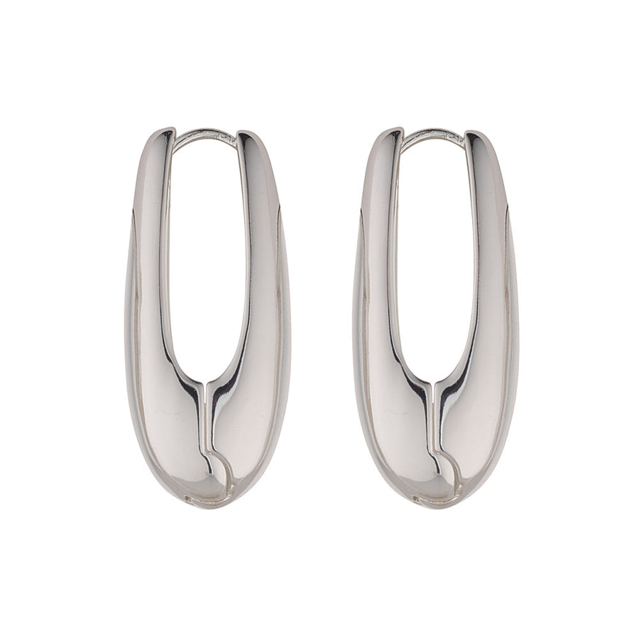 Chunky Silver Teardrop Earrings