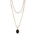 Gold & Jet Layered Necklace