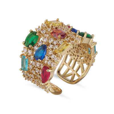 Statement Multi Coloured Ring #7