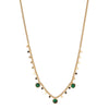 Gold disc & Malachite Necklace