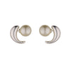 Double Sided Faux Pearl & Silver Plated Earrings