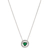 Emerald Moving Heart Necklace