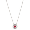 Siam Red Moving Heart Necklace