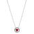 Siam Red Moving Heart Necklace