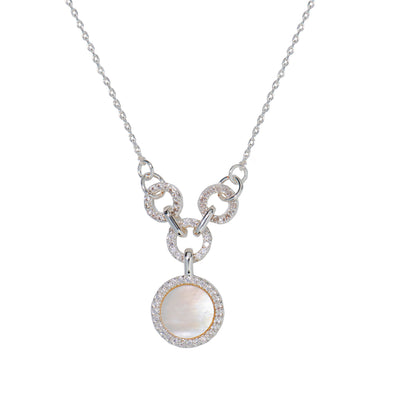 Mother of Pearl Disc Necklace