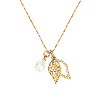 Leaf & Pearl Pendant