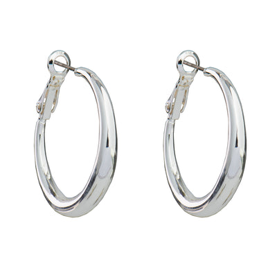 Monroe Silver Hoops