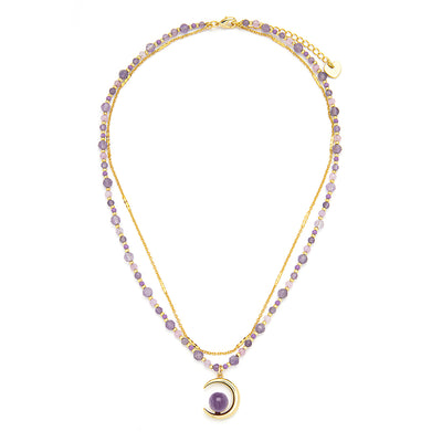 Amethyst Semi Precious Stone Necklace