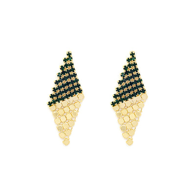 Adelina Emerald Crystal Drop Earrings