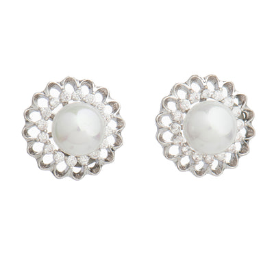 Amaia Silver Pearl Earrings