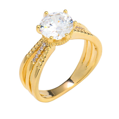 Solitaire Gold Ring #8